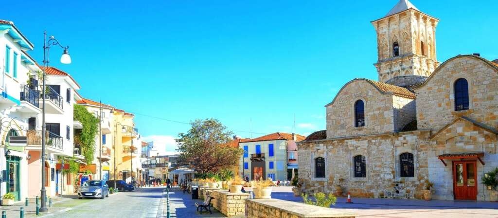 Saint Lazarus Church and surrounding streets in Larnaca